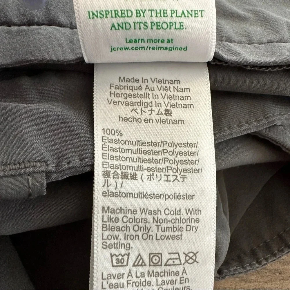 J. Crew Factory Mens 31” waist Gray 9” Inseam Shorts‎ AL096 Flat Front Stretch